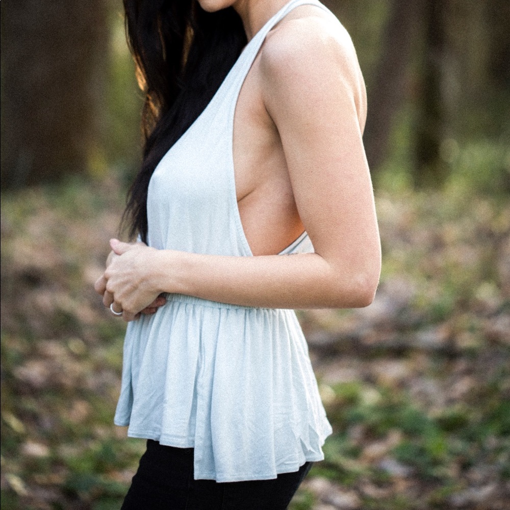 Light blue halter tank ❌sold❌